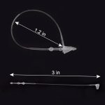 3" Plastic Fastener Clear Hang Tag Snap Lock Plastic Tag Fasteners Pin Security Loop for Retail Store Clothing Price Tag Pins (2000 Pcs) - Image 2